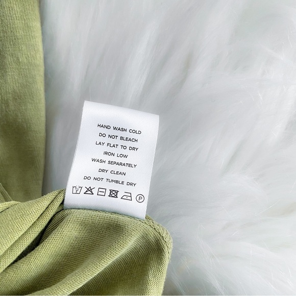 Tularosa Green The Willa Tank Dress Palm Green Shirt Midi Dress Slit NEW XS NWT - Picture 14 of 16